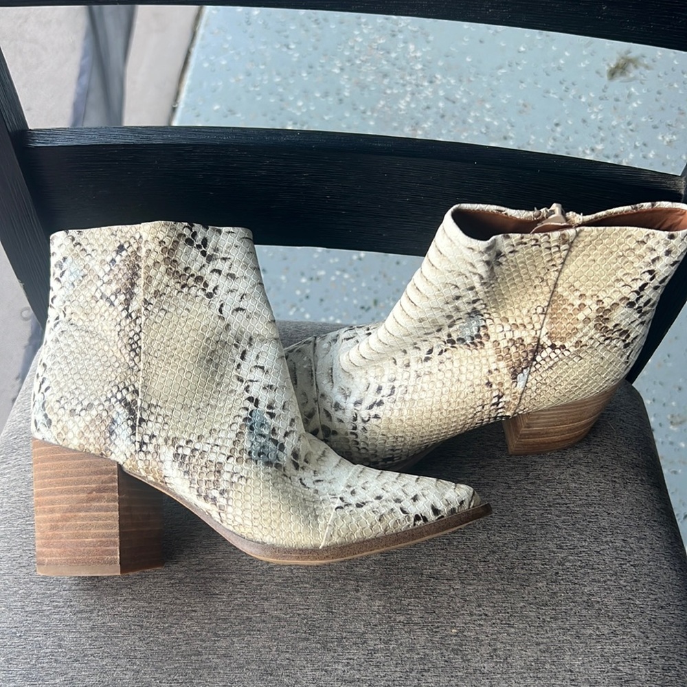 Snakeskin Booties